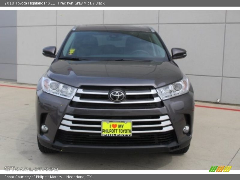 Predawn Gray Mica / Black 2018 Toyota Highlander XLE