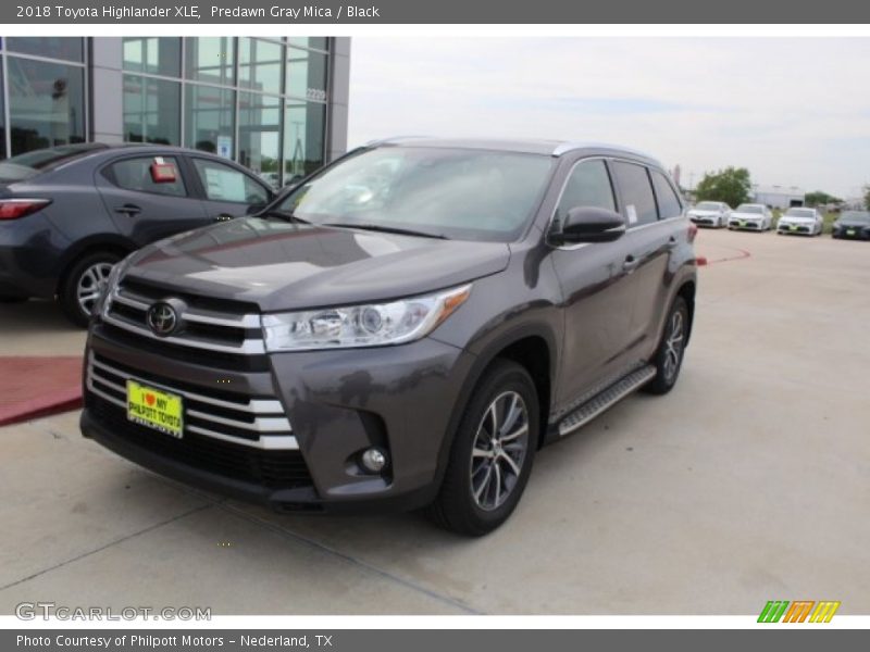 Predawn Gray Mica / Black 2018 Toyota Highlander XLE