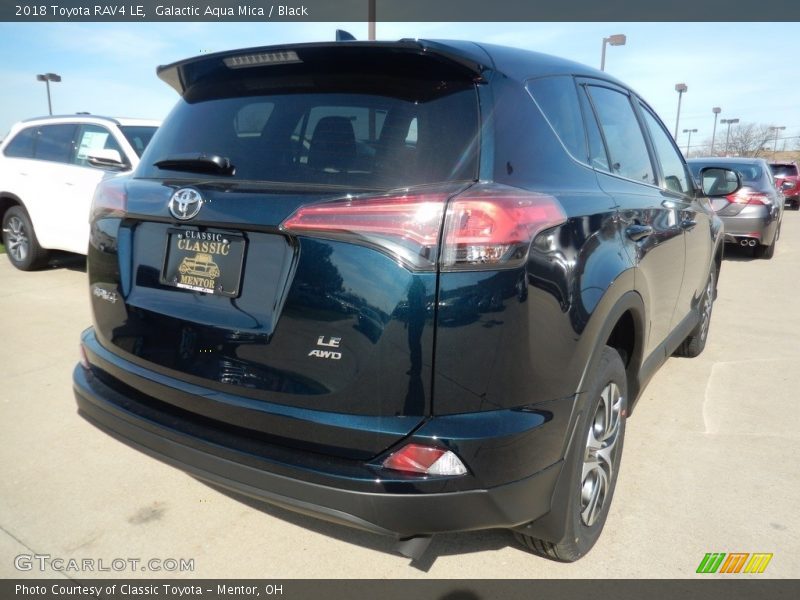 Galactic Aqua Mica / Black 2018 Toyota RAV4 LE