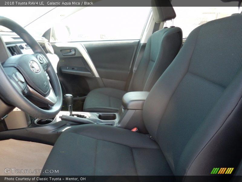 Galactic Aqua Mica / Black 2018 Toyota RAV4 LE
