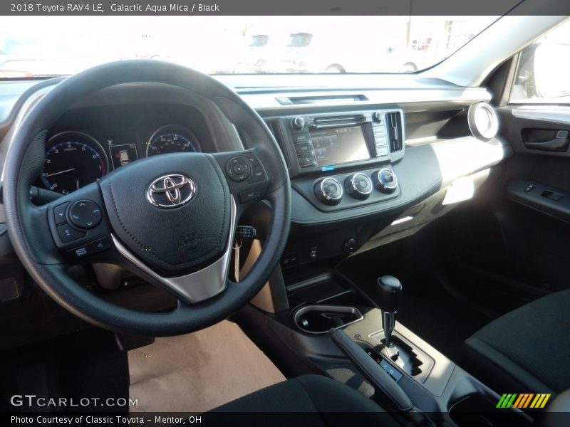 Galactic Aqua Mica / Black 2018 Toyota RAV4 LE