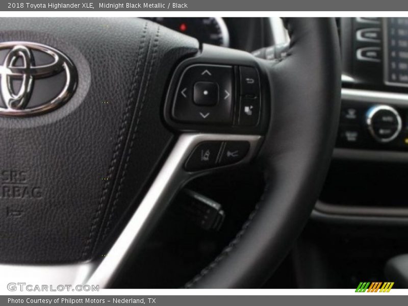 Midnight Black Metallic / Black 2018 Toyota Highlander XLE