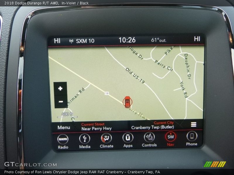 Navigation of 2018 Durango R/T AWD