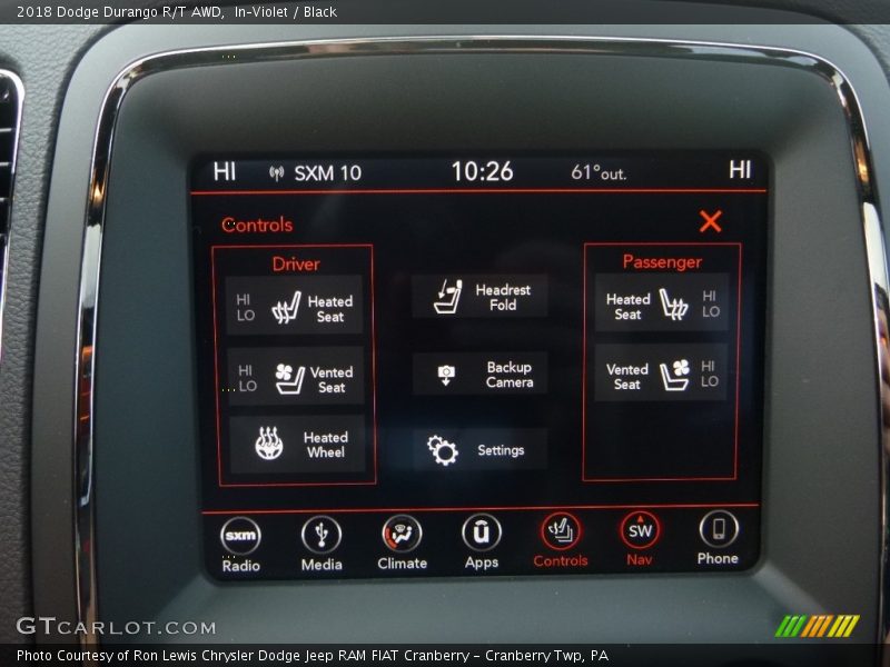 Controls of 2018 Durango R/T AWD