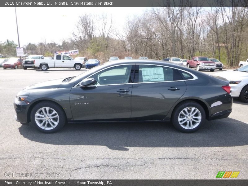 Nightfall Gray Metallic / Jet Black 2018 Chevrolet Malibu LT
