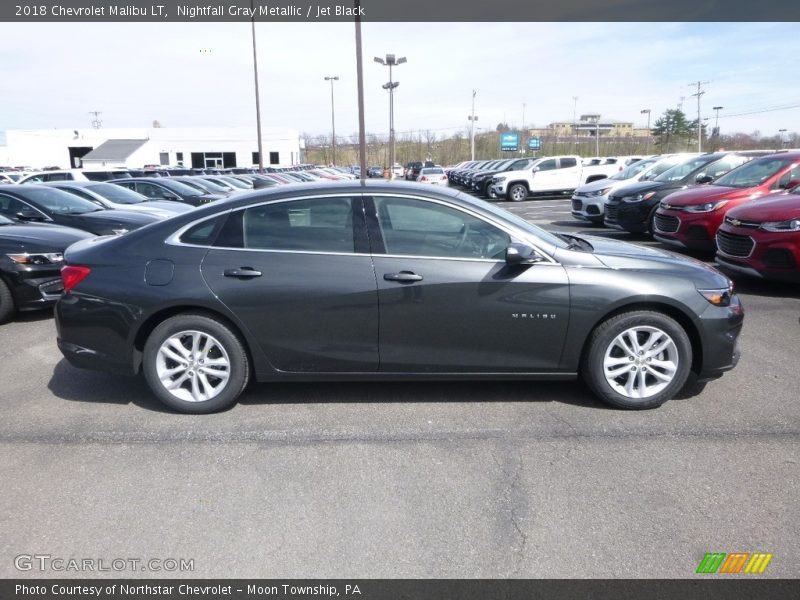 Nightfall Gray Metallic / Jet Black 2018 Chevrolet Malibu LT