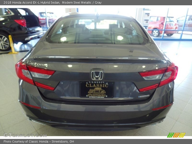 Modern Steel Metallic / Gray 2018 Honda Accord EX-L Hybrid Sedan