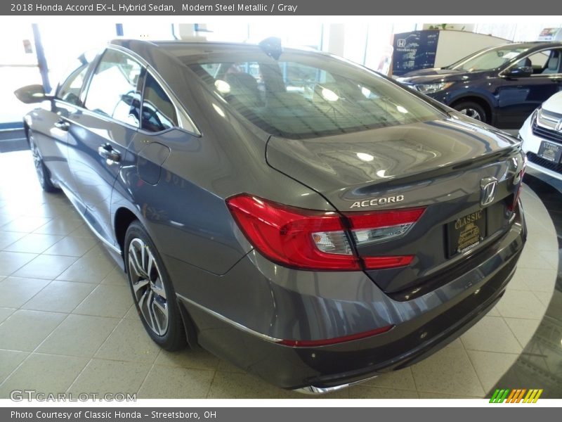 Modern Steel Metallic / Gray 2018 Honda Accord EX-L Hybrid Sedan