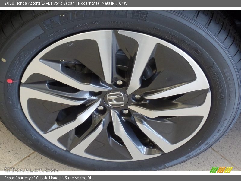 Modern Steel Metallic / Gray 2018 Honda Accord EX-L Hybrid Sedan