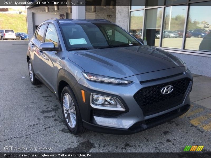 Thunder Gray / Black 2018 Hyundai Kona SEL AWD