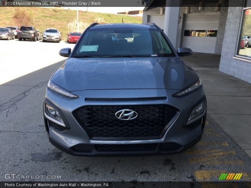 Thunder Gray / Black 2018 Hyundai Kona SEL AWD