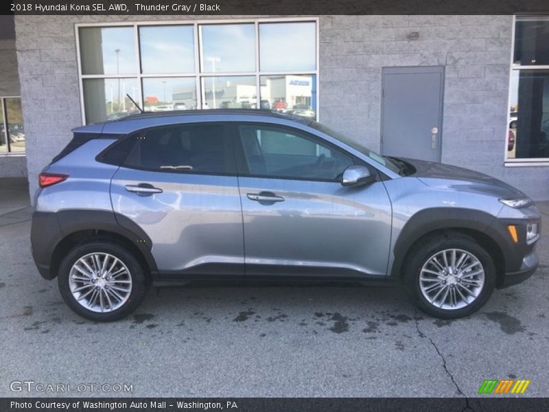 Thunder Gray / Black 2018 Hyundai Kona SEL AWD