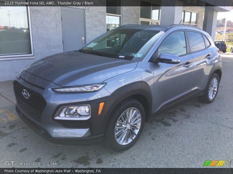 Thunder Gray / Black 2018 Hyundai Kona SEL AWD