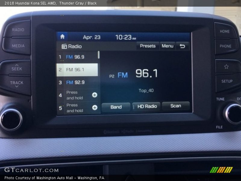 Thunder Gray / Black 2018 Hyundai Kona SEL AWD