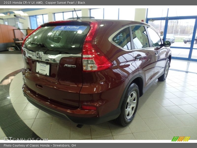 Copper Sunset Pearl / Black 2015 Honda CR-V LX AWD