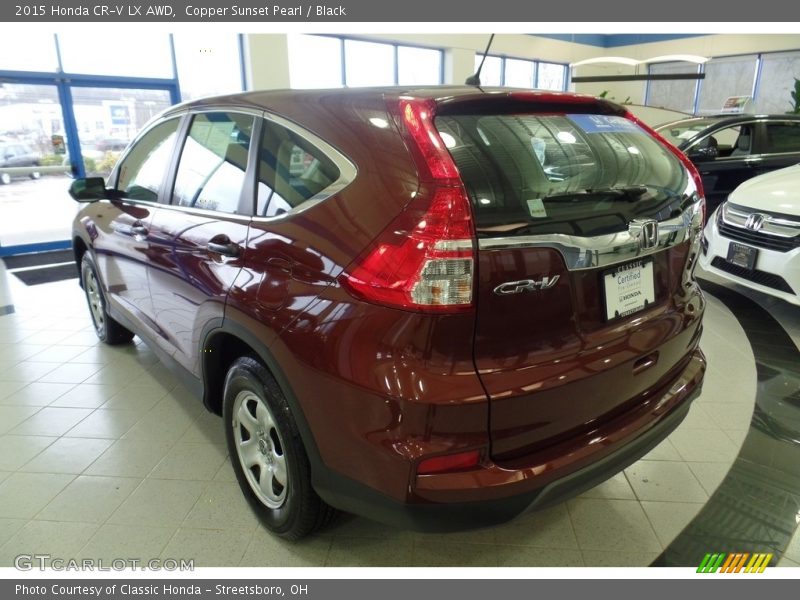 Copper Sunset Pearl / Black 2015 Honda CR-V LX AWD