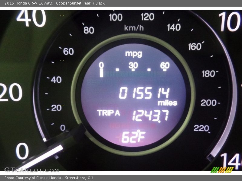 Copper Sunset Pearl / Black 2015 Honda CR-V LX AWD