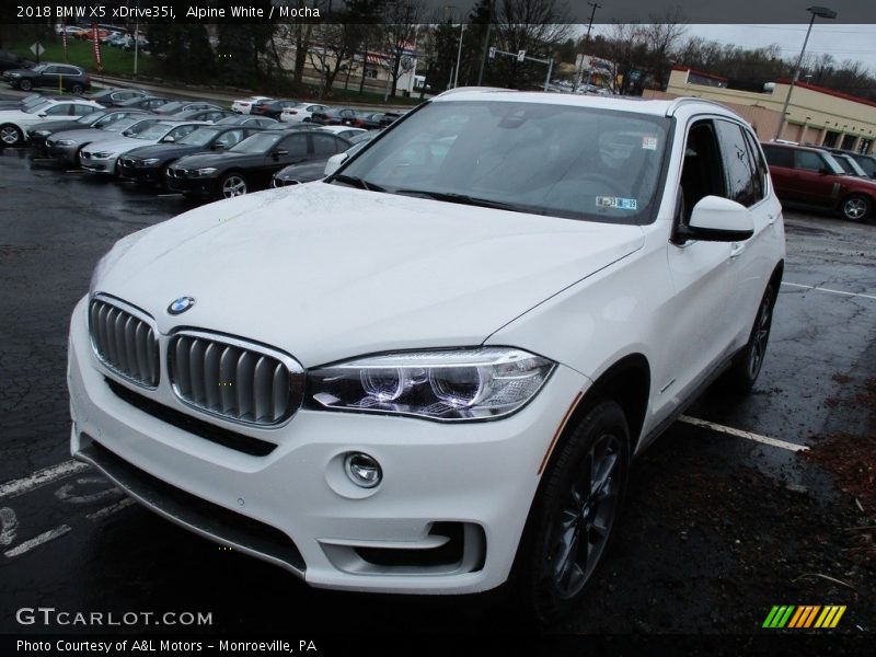 Alpine White / Mocha 2018 BMW X5 xDrive35i