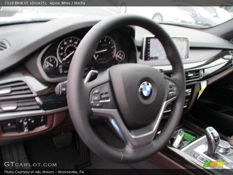 Alpine White / Mocha 2018 BMW X5 xDrive35i
