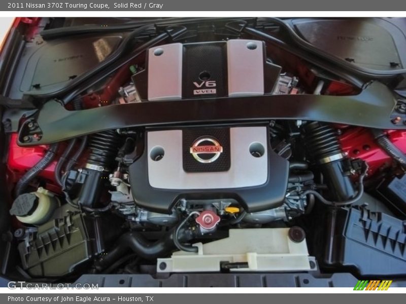 Solid Red / Gray 2011 Nissan 370Z Touring Coupe