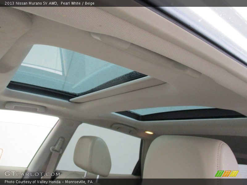 Pearl White / Beige 2013 Nissan Murano SV AWD