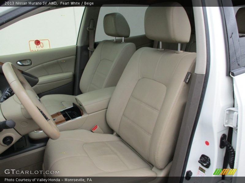 Pearl White / Beige 2013 Nissan Murano SV AWD