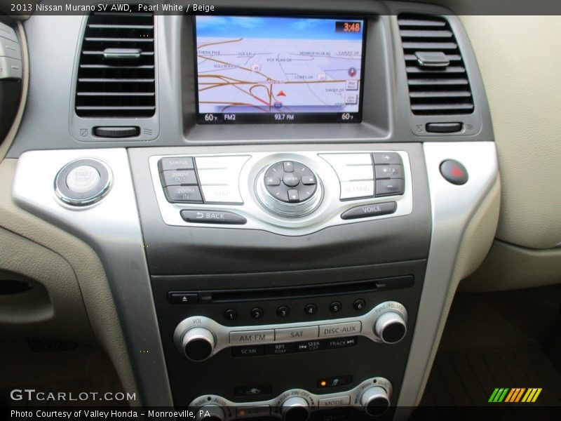 Pearl White / Beige 2013 Nissan Murano SV AWD