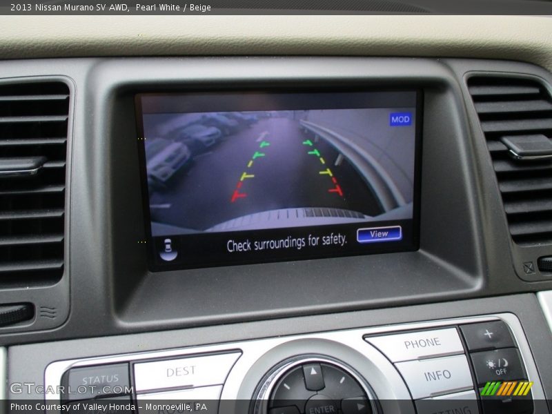 Pearl White / Beige 2013 Nissan Murano SV AWD