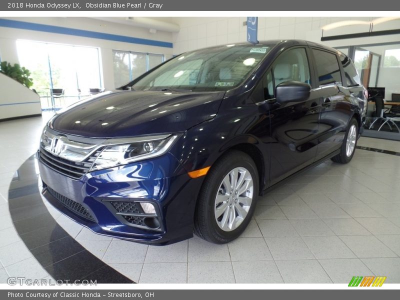 Obsidian Blue Pearl / Gray 2018 Honda Odyssey LX