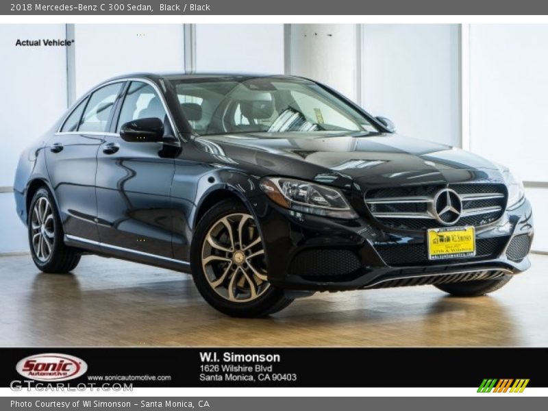 Black / Black 2018 Mercedes-Benz C 300 Sedan