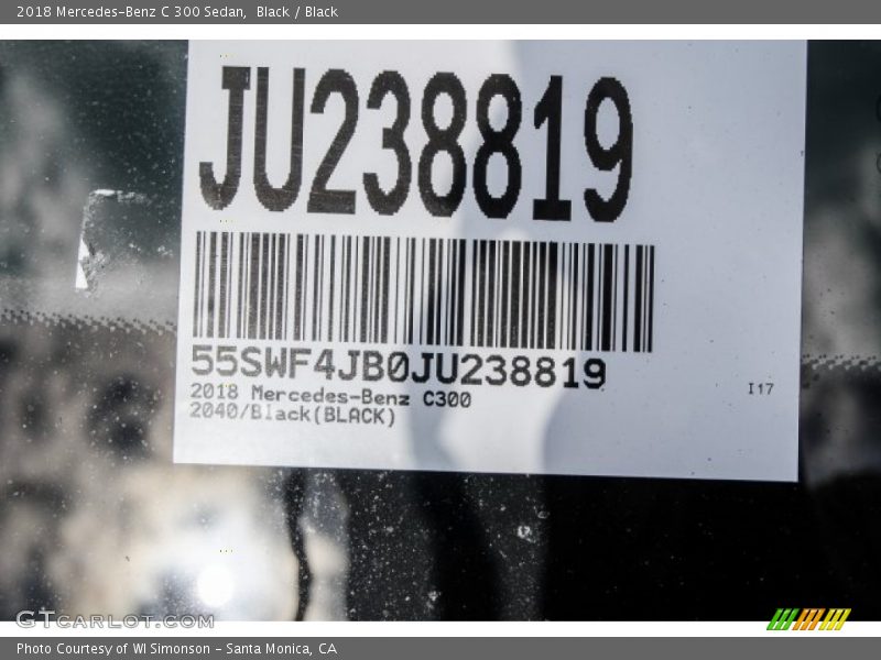 Black / Black 2018 Mercedes-Benz C 300 Sedan