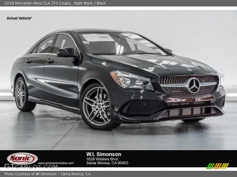 Night Black / Black 2018 Mercedes-Benz CLA 250 Coupe