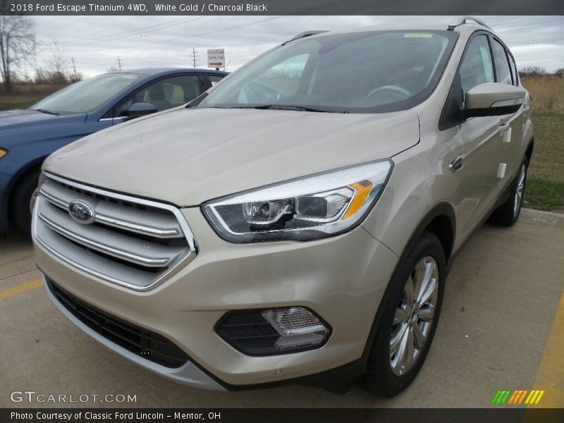 White Gold / Charcoal Black 2018 Ford Escape Titanium 4WD