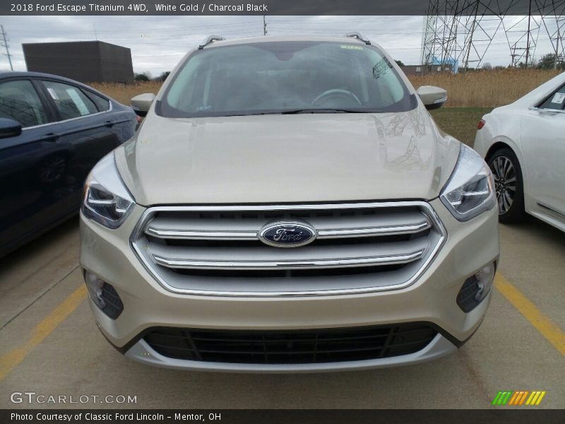White Gold / Charcoal Black 2018 Ford Escape Titanium 4WD