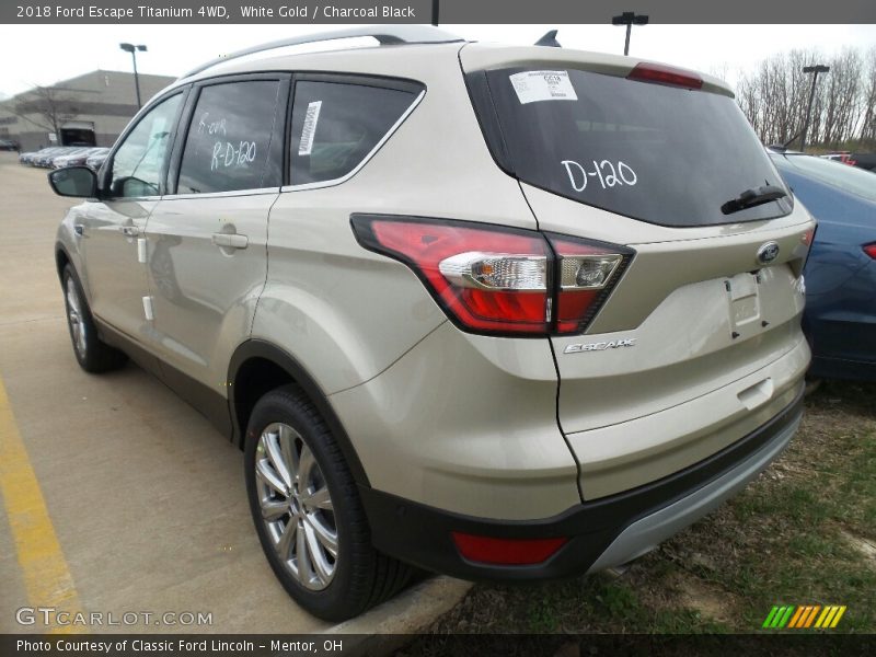 White Gold / Charcoal Black 2018 Ford Escape Titanium 4WD