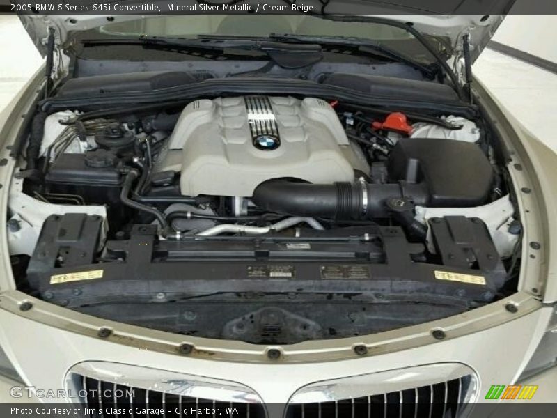 Mineral Silver Metallic / Cream Beige 2005 BMW 6 Series 645i Convertible