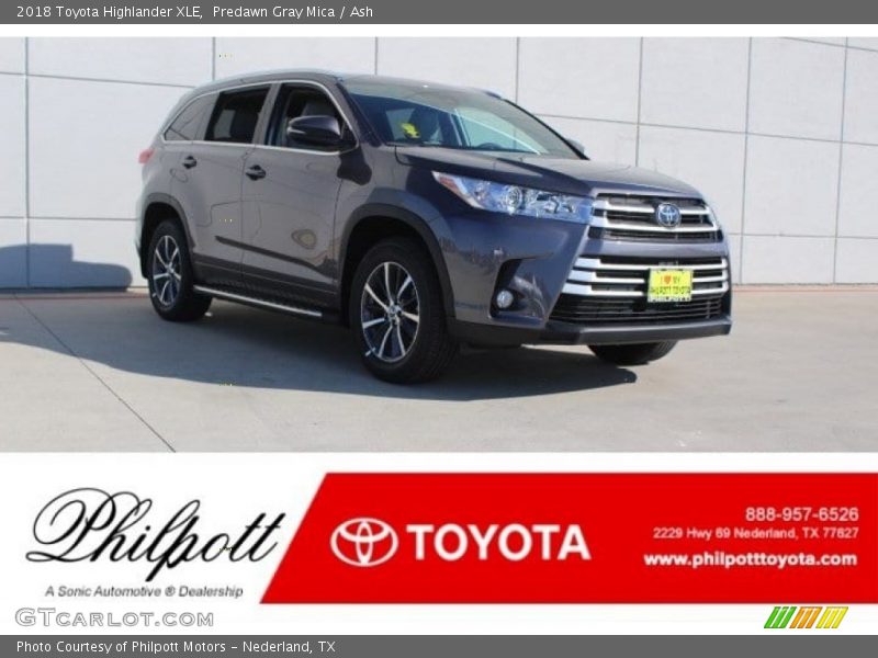 Predawn Gray Mica / Ash 2018 Toyota Highlander XLE