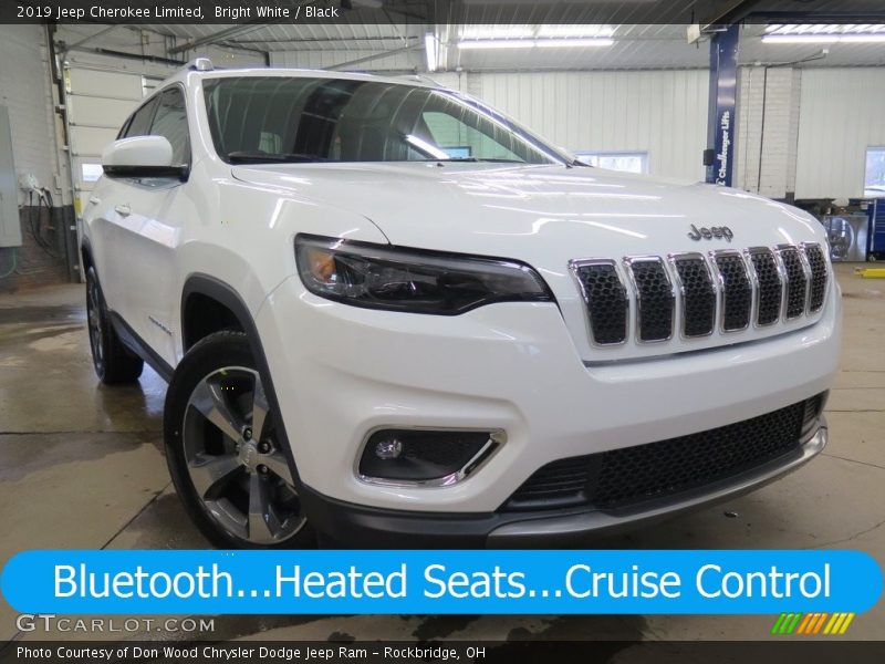 Bright White / Black 2019 Jeep Cherokee Limited