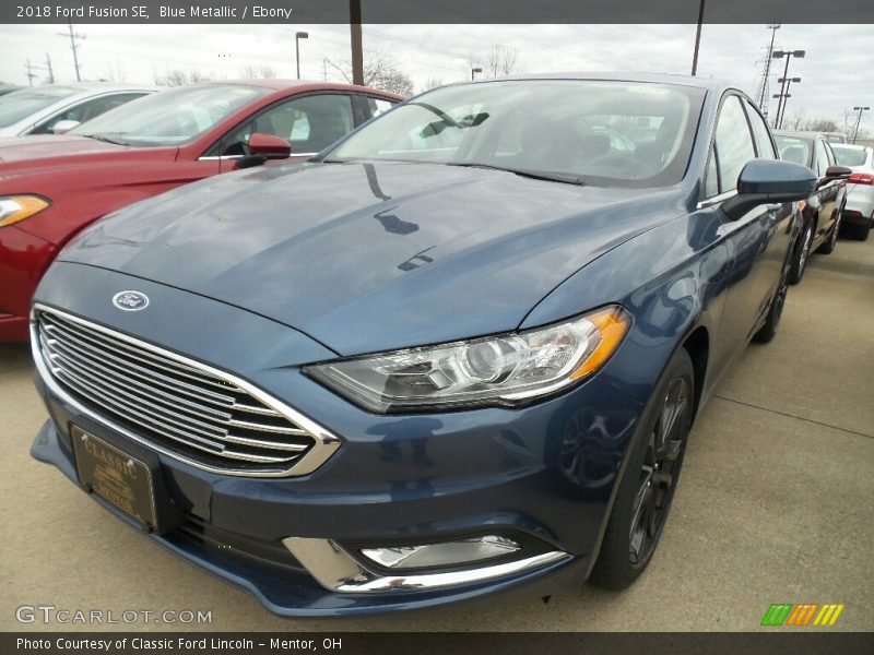 Blue Metallic / Ebony 2018 Ford Fusion SE
