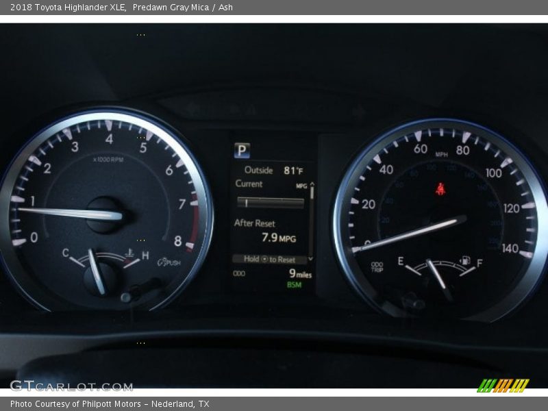 Predawn Gray Mica / Ash 2018 Toyota Highlander XLE