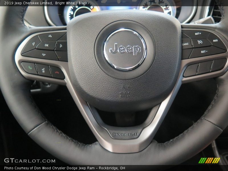 Bright White / Black 2019 Jeep Cherokee Limited