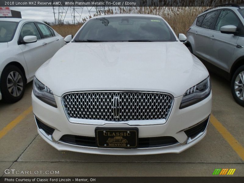 White Platinum Metallic Tri-Coat / Ebony 2018 Lincoln MKZ Reserve AWD