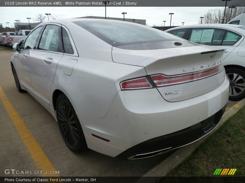 White Platinum Metallic Tri-Coat / Ebony 2018 Lincoln MKZ Reserve AWD