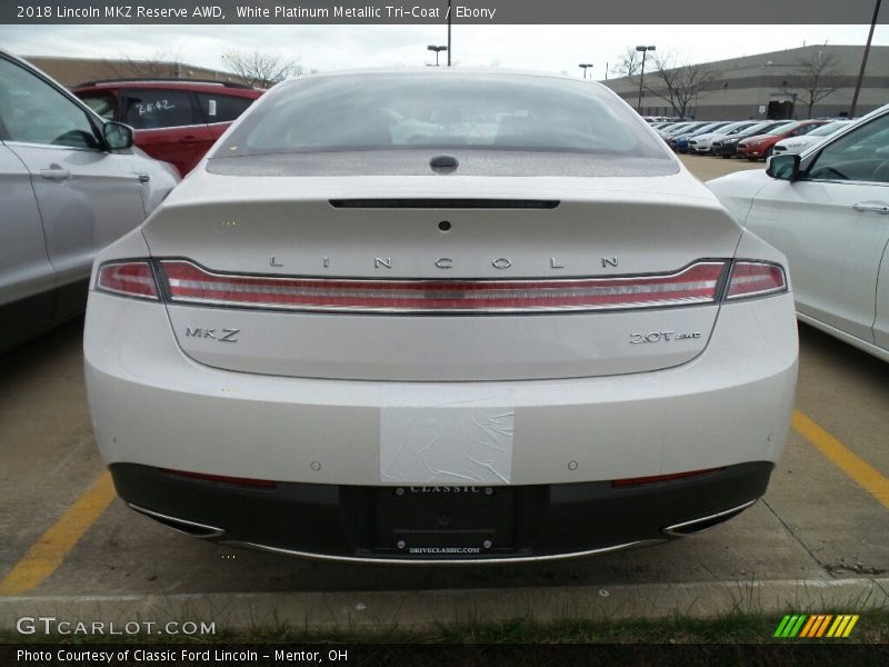 White Platinum Metallic Tri-Coat / Ebony 2018 Lincoln MKZ Reserve AWD