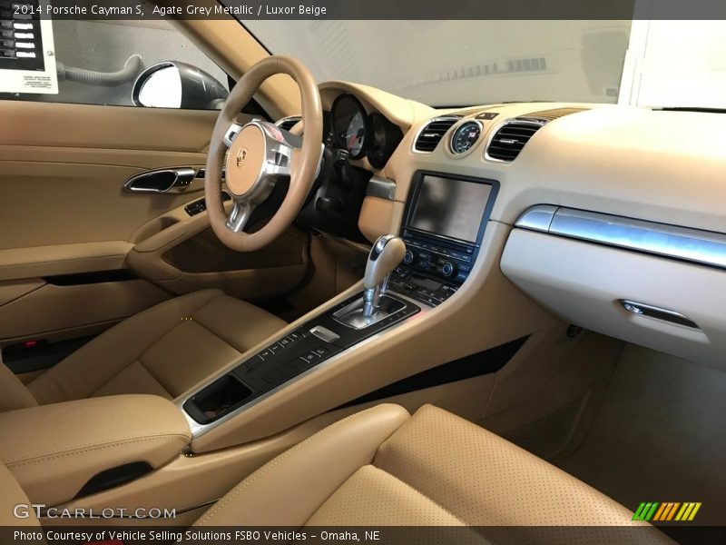 Agate Grey Metallic / Luxor Beige 2014 Porsche Cayman S