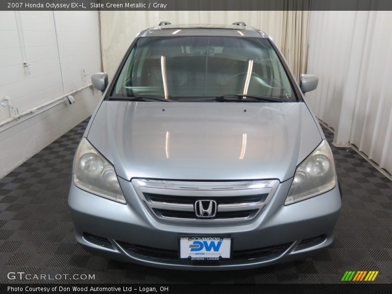 Slate Green Metallic / Gray 2007 Honda Odyssey EX-L