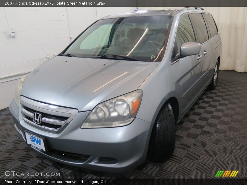 Slate Green Metallic / Gray 2007 Honda Odyssey EX-L
