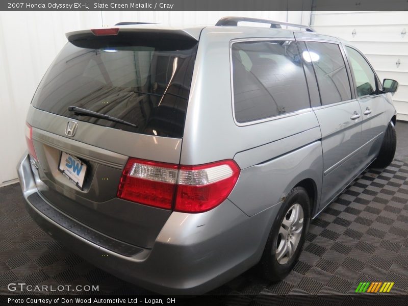 Slate Green Metallic / Gray 2007 Honda Odyssey EX-L