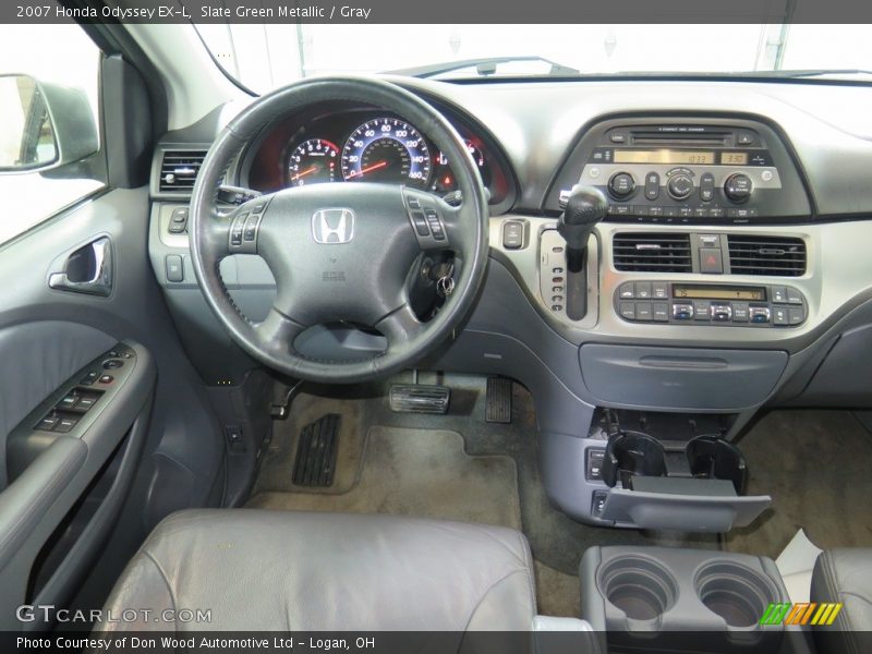 Slate Green Metallic / Gray 2007 Honda Odyssey EX-L