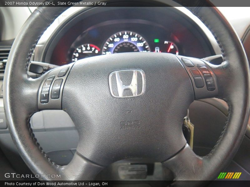 Slate Green Metallic / Gray 2007 Honda Odyssey EX-L